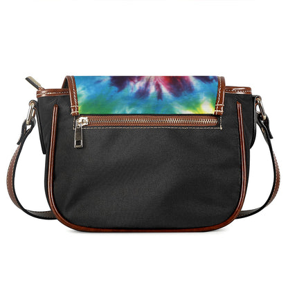 Colorful Tie Dye Print Saddle Bag