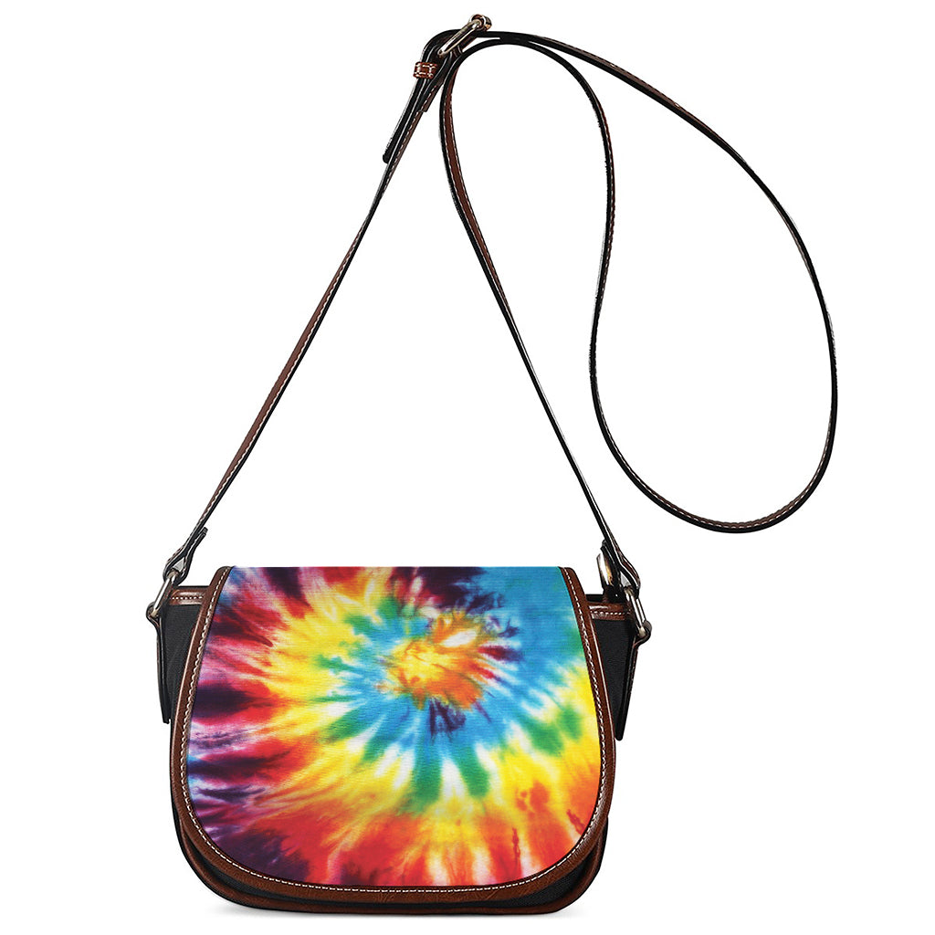 Colorful Tie Dye Print Saddle Bag