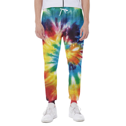 Colorful Tie Dye Print Scuba Joggers