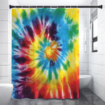 Colorful Tie Dye Print Shower Curtain
