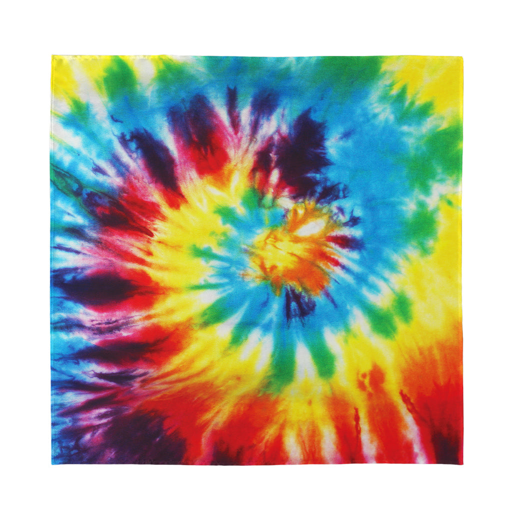 Colorful Tie Dye Print Silk Bandana