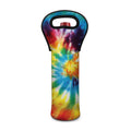 Colorful Tie Dye Print Single Neoprene Wine Tote