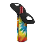 Colorful Tie Dye Print Single Neoprene Wine Tote