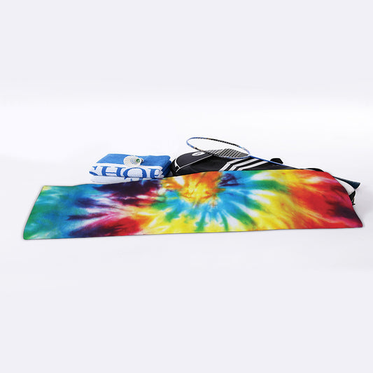 Colorful Tie Dye Print Sports Towel