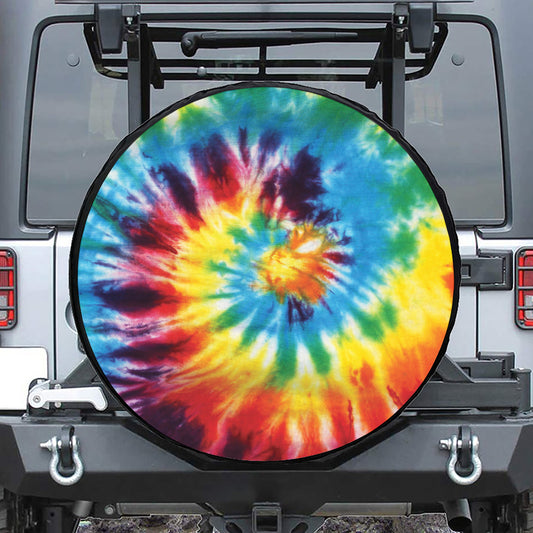 Colorful Tie Dye Print Tire Cover