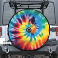 Colorful Tie Dye Print Tire Cover With Camera Hole
