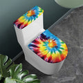 Colorful Tie Dye Print Toilet Lid And Tank Cover Set