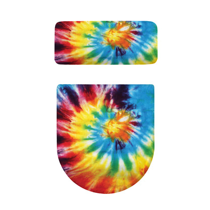 Colorful Tie Dye Print Toilet Lid And Tank Cover Set