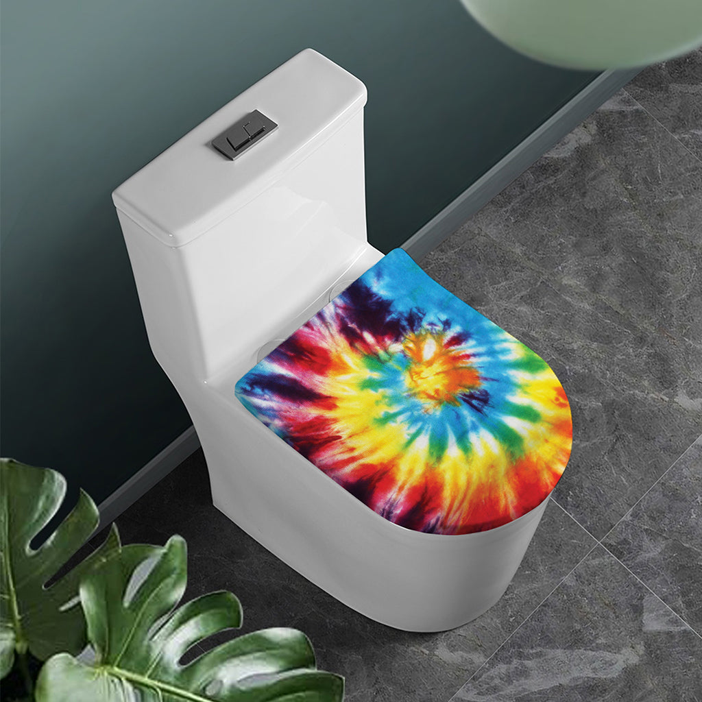 Colorful Tie Dye Print Toilet Lid Cover