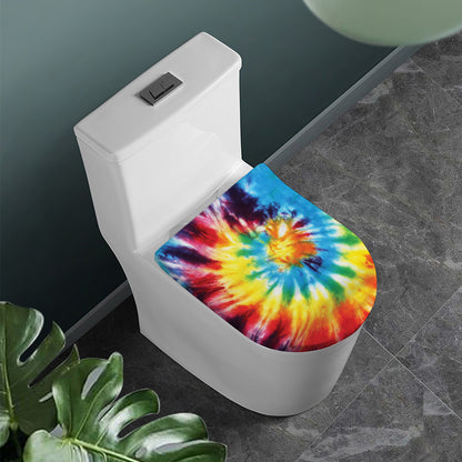 Colorful Tie Dye Print Toilet Lid Cover