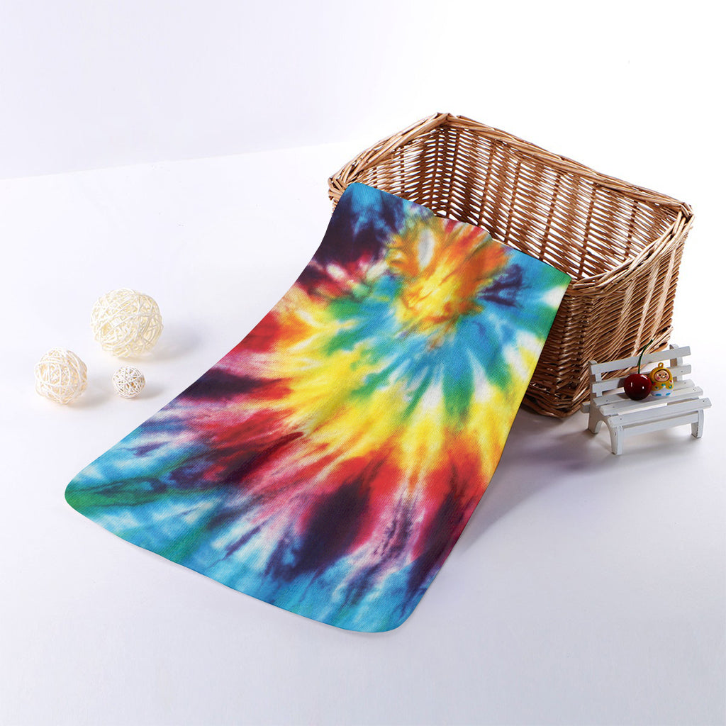Colorful Tie Dye Print Towel