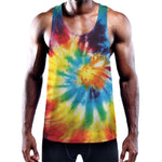 Colorful Tie Dye Print Training Tank Top