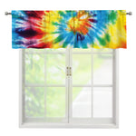 Colorful Tie Dye Print Window Valance