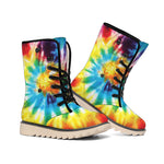 Colorful Tie Dye Print Winter Boots