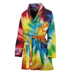 Colorful Tie Dye Print Women's Bathrobe