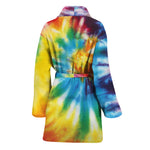 Colorful Tie Dye Print Women's Bathrobe