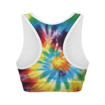 Colorful Tie Dye Print Women's Sports Bra