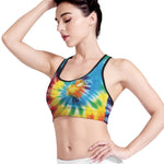 Colorful Tie Dye Print Women's Sports Bra