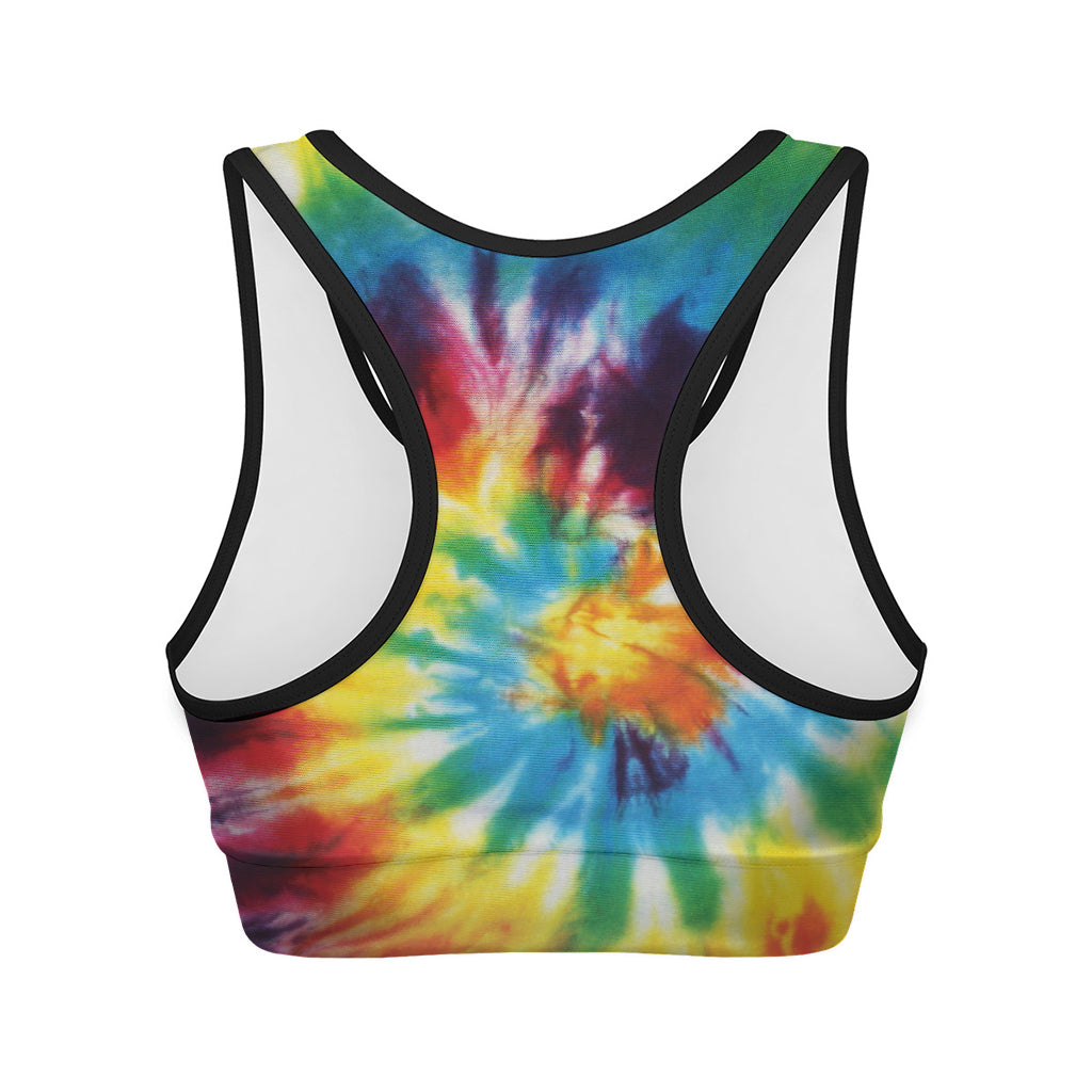 Colorful Tie Dye Print Women's Sports Bra