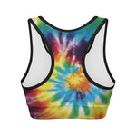 Colorful Tie Dye Print Women's Sports Bra
