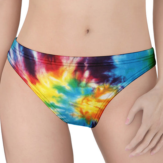 Colorful Tie Dye Print Women's Thong