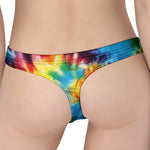 Colorful Tie Dye Print Women's Thong