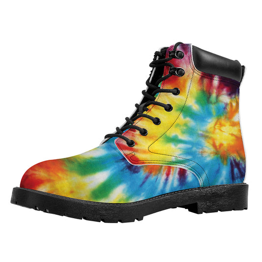 Colorful Tie Dye Print Work Boots