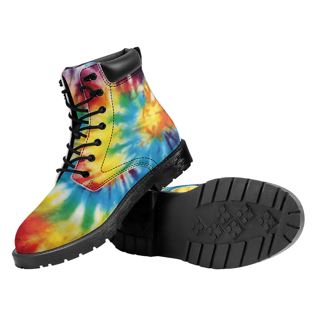Colorful Tie Dye Print Work Boots