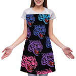 Colorful Tiger Head Pattern Print Adjustable Apron