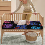 Colorful Tiger Head Pattern Print Baby Crib Sheet