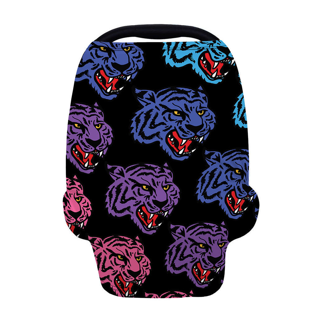 Colorful Tiger Head Pattern Print Baby Seat Cover
