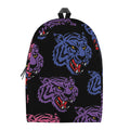 Colorful Tiger Head Pattern Print School Backpack