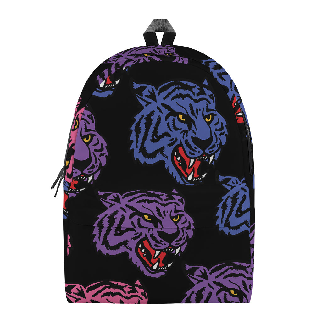 Colorful Tiger Head Pattern Print Backpack