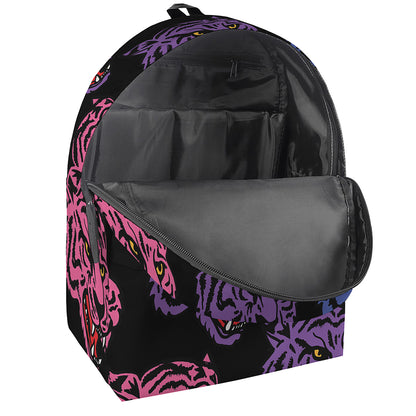 Colorful Tiger Head Pattern Print Backpack