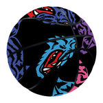 Colorful Tiger Head Pattern Print Basketball