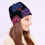 Colorful Tiger Head Pattern Print Beanie