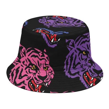 Colorful Tiger Head Pattern Print Bucket Hat