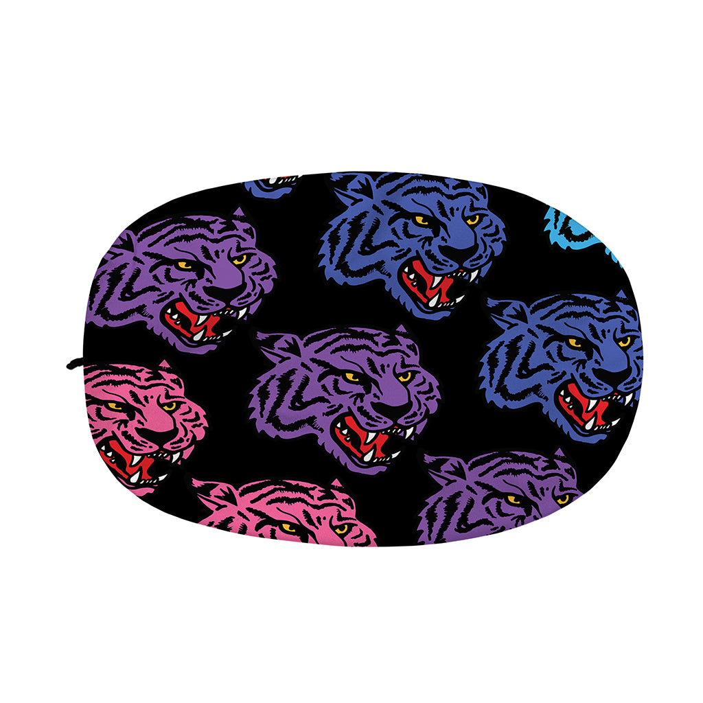 Colorful Tiger Head Pattern Print Car Side Mirror Covers
