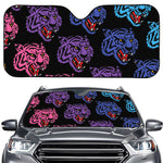 Colorful Tiger Head Pattern Print Car Windshield Sun Shade