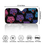 Colorful Tiger Head Pattern Print Car Windshield Sun Shade
