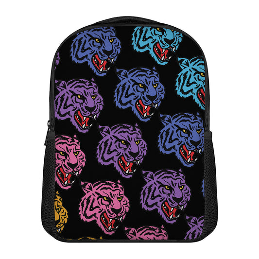 Colorful Tiger Head Pattern Print Casual Backpack