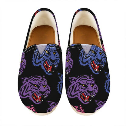 Colorful Tiger Head Pattern Print Casual Shoes