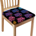 Colorful Tiger Head Pattern Print Chair Cushion Cover
