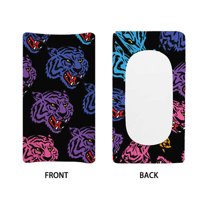 Colorful Tiger Head Pattern Print Changing Pad Cover
