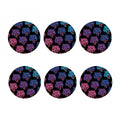 Colorful Tiger Head Pattern Print Coaster Set