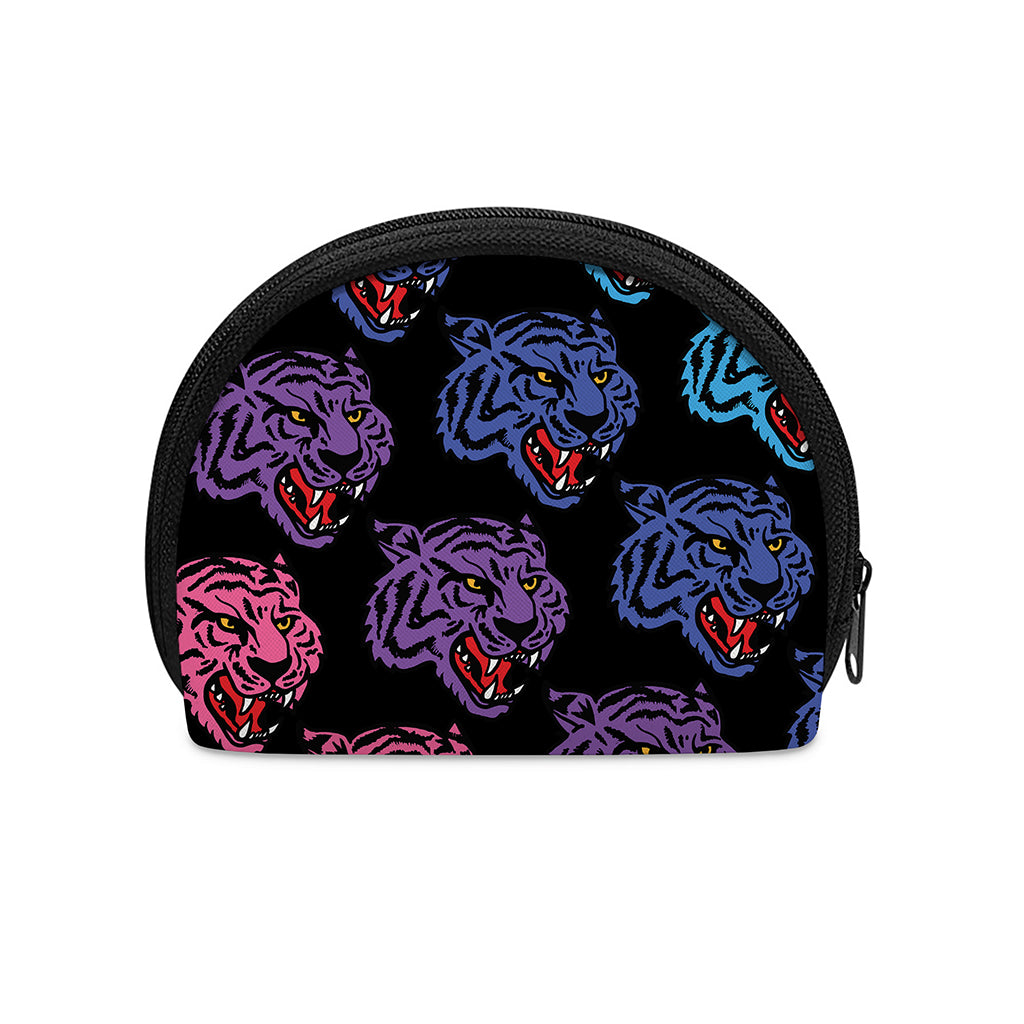 Colorful Tiger Head Pattern Print Coin Purse