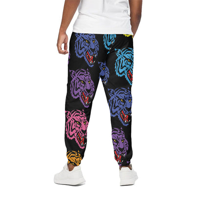 Colorful Tiger Head Pattern Print Cotton Pants