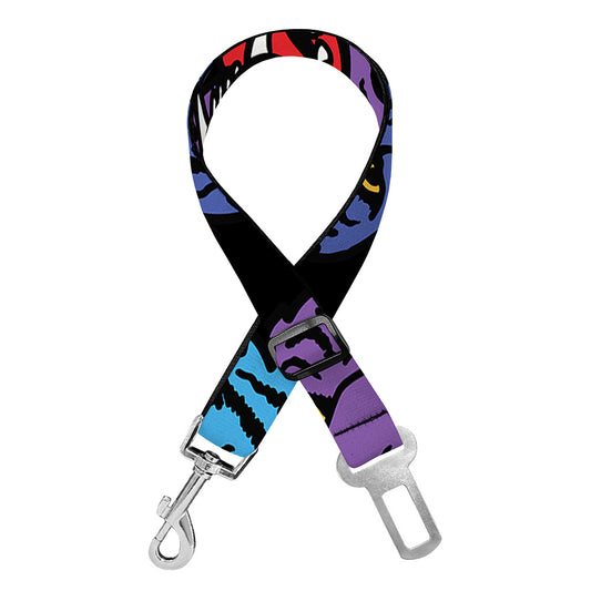 Colorful Tiger Head Pattern Print Dog Seat Belt