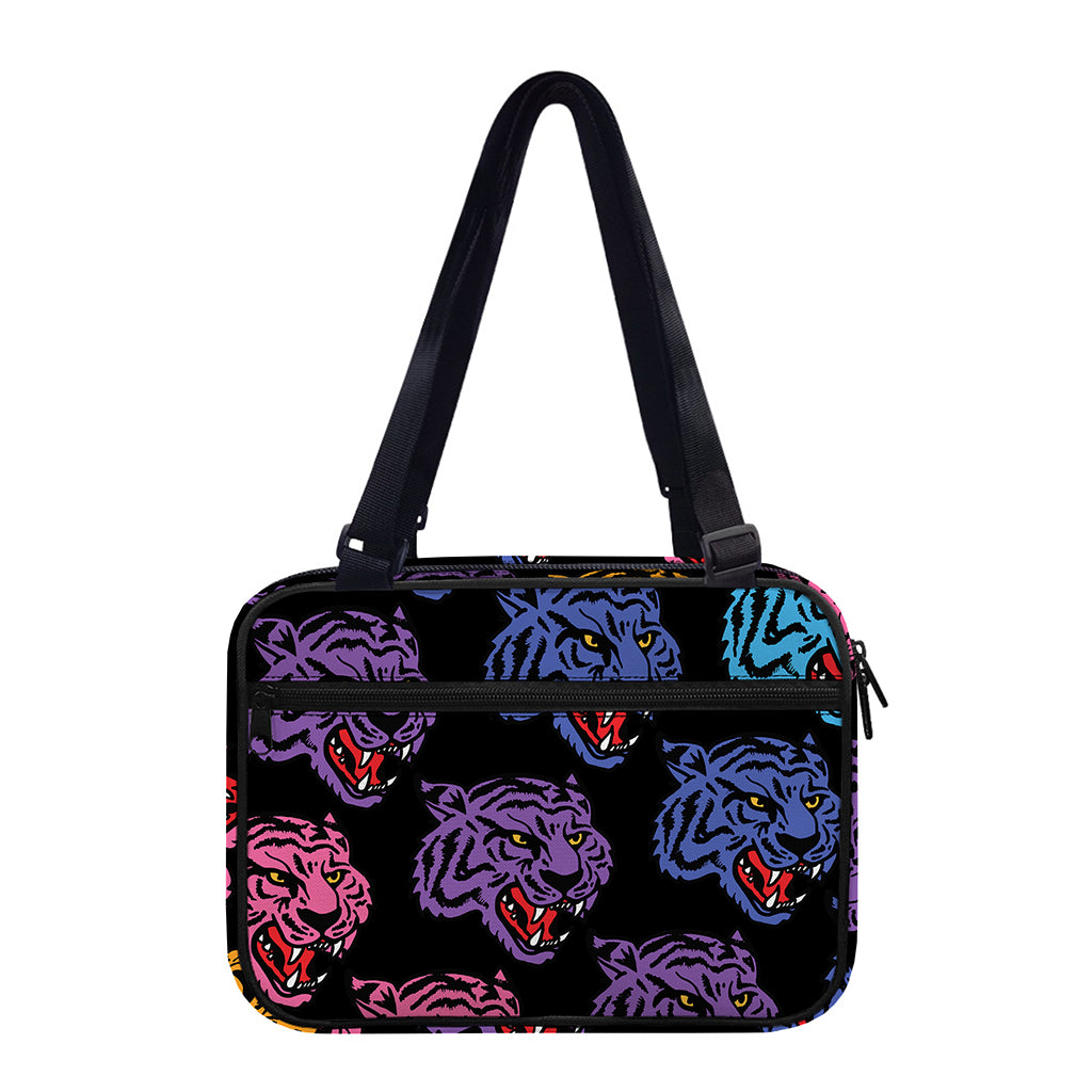 Colorful Tiger Head Pattern Print Double Strap Bible Bag