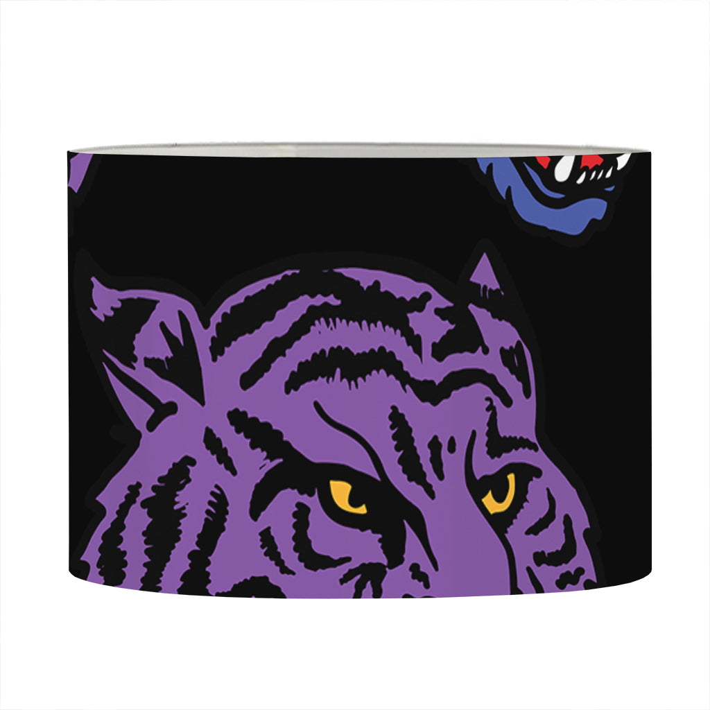 Colorful Tiger Head Pattern Print Drum Lamp Shade